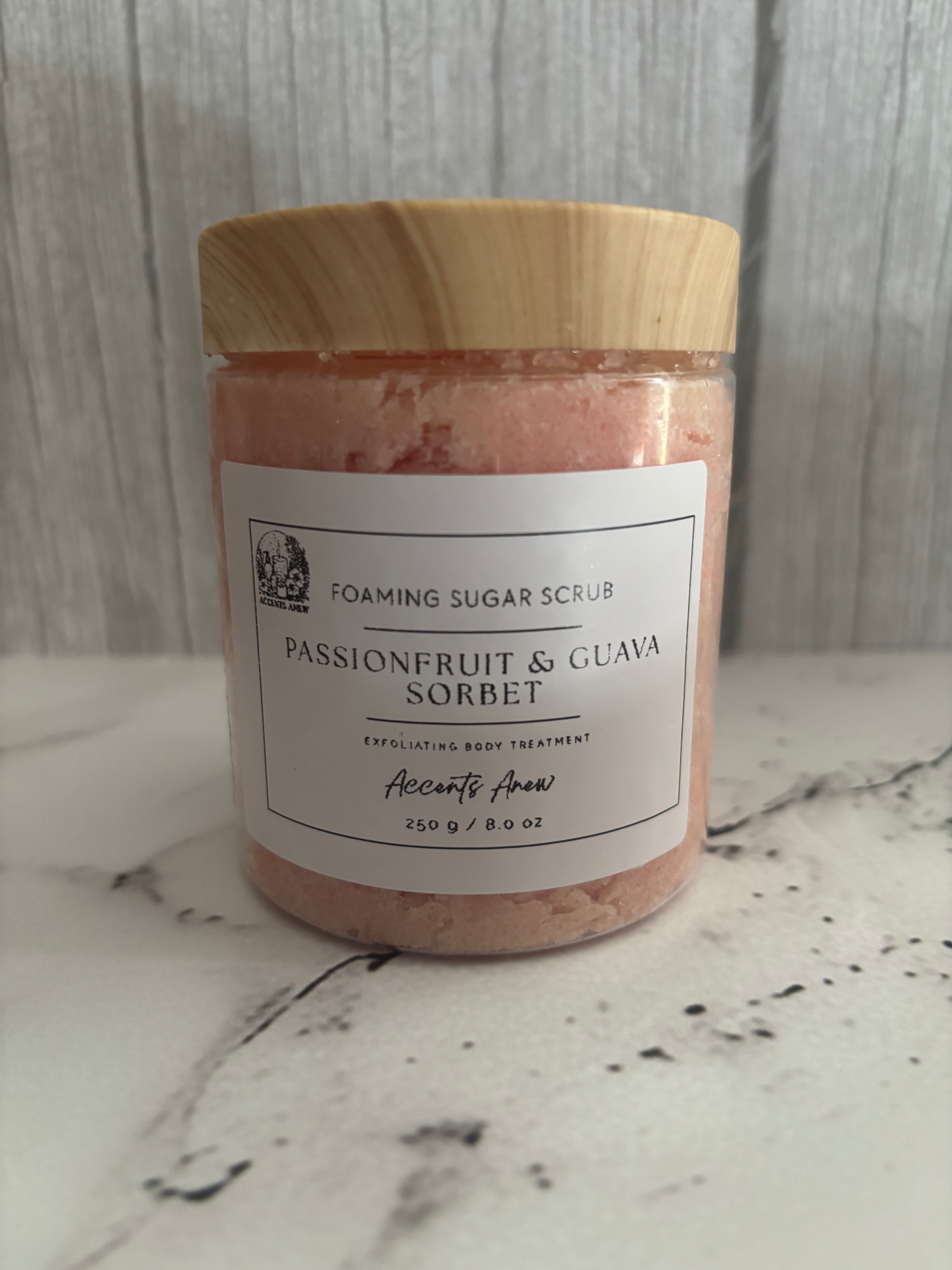 Passionfruit & Guava Foaming Sugar Scrub (250g)