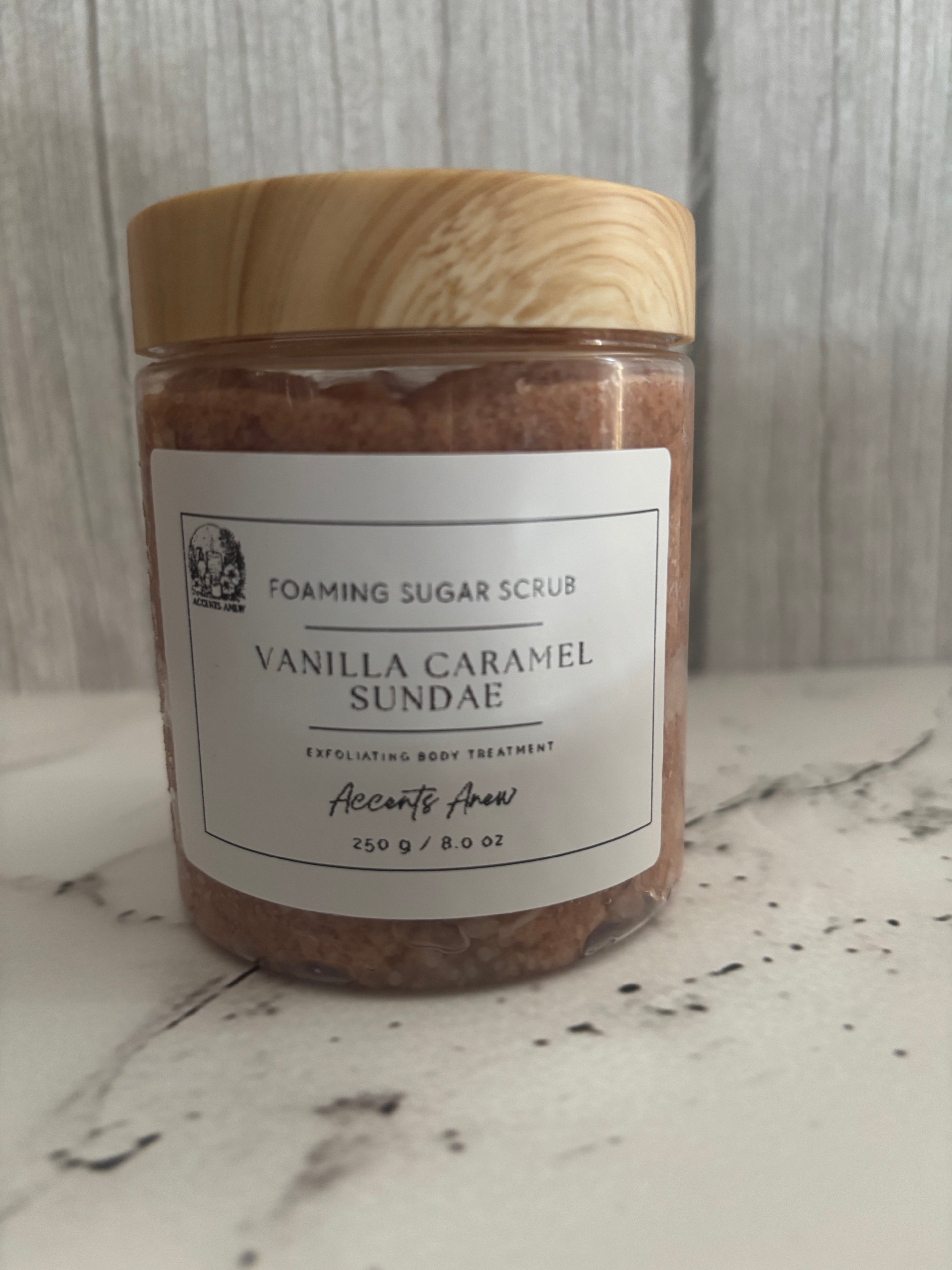 Vanilla Caramel Sundae Foaming Sugar Scrub (250g)