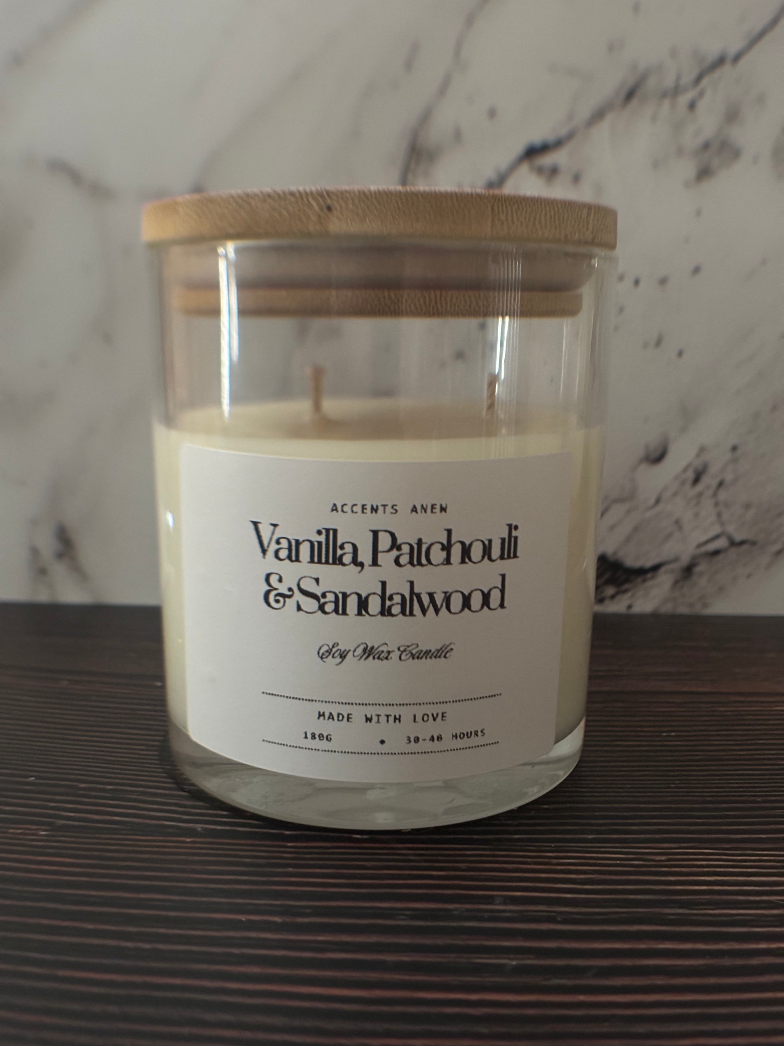Vanilla, Patchouli & Sandalwood Candle